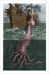 Illustration of the Crew of the Alecton Attempting to Catch a Giant Squid by Anonymous