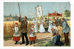 Trade Card of a Religious Procession in Berry, France by Anonymous
