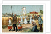 Trade Card of a Religious Procession in Berry, France by Anonymous