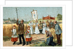 Trade Card of a Religious Procession in Berry, France by Anonymous