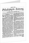 Philadelphische Zeitung by Anonymous