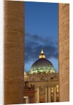 St.Peter's Basilica, The Vatican, with columns in the foreground, Rome, Italy by Anonymous