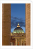 St.Peter's Basilica, The Vatican, with columns in the foreground, Rome, Italy by Anonymous