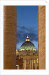 St.Peter's Basilica, The Vatican, with columns in the foreground, Rome, Italy by Anonymous