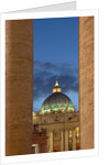 St.Peter's Basilica, The Vatican, with columns in the foreground, Rome, Italy by Anonymous