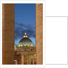 St.Peter's Basilica, The Vatican, with columns in the foreground, Rome, Italy by Anonymous