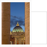 St.Peter's Basilica, The Vatican, with columns in the foreground, Rome, Italy by Anonymous