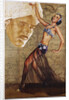 Poster with a Belly Dancer and a Man in a Turban by Anonymous
