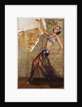 Poster with a Belly Dancer and a Man in a Turban by Anonymous