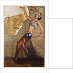 Poster with a Belly Dancer and a Man in a Turban by Anonymous