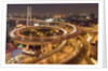 Nanpu Bridge and Highway Overpasses at Night by Corbis