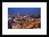 Nanpu Bridge and Highway Overpasses at Night by Anonymous