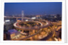 Nanpu Bridge and Highway Overpasses at Night by Anonymous