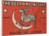 The Deer and Moonlight Matchbox Label by Anonymous