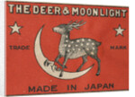 The Deer and Moonlight Matchbox Label by Anonymous