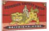 Japanese Matchbox Label with Lion and Woman by Anonymous