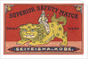 Japanese Matchbox Label with Lion and Woman by Anonymous