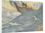 Book Illustration of Vikings at Sea by E. Boyd Smith