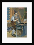 Illustration of Benjamin Franklin Working at a Forge by Anonymous