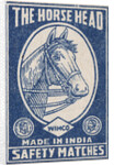 The Horse Head Indian Matchbox Label by Anonymous