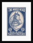 The Horse Head Indian Matchbox Label by Anonymous