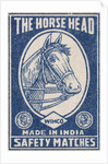 The Horse Head Indian Matchbox Label by Anonymous