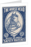 The Horse Head Indian Matchbox Label by Anonymous