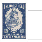 The Horse Head Indian Matchbox Label by Anonymous