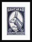 Goat Head Indian Matchbox Label by Anonymous