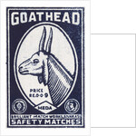 Goat Head Indian Matchbox Label by Anonymous