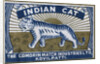 Indian Cat Indian Matchbox Label by Anonymous