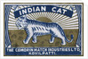 Indian Cat Indian Matchbox Label by Anonymous