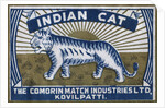 Indian Cat Indian Matchbox Label by Anonymous