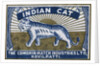 Indian Cat Indian Matchbox Label by Anonymous