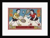 Chinese Matchbox Label with Children Playing Badminton by Anonymous