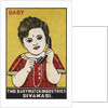 Indian Matchbox Label with a Girl Holding a Telephone by Anonymous