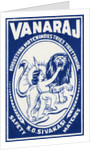 Vanaraj Indian Matchbox Label by Anonymous