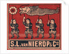 Chinese Matchbox Label with Children Holding a Parade Dragon by Anonymous