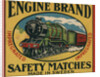 Engine Brand Swedish Matchbox Label by Anonymous