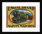 Engine Brand Swedish Matchbox Label by Anonymous