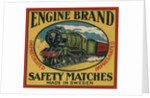 Engine Brand Swedish Matchbox Label by Anonymous
