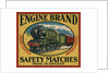 Engine Brand Swedish Matchbox Label by Anonymous