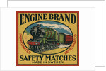 Engine Brand Swedish Matchbox Label by Anonymous