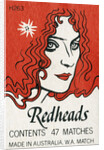 Redheads Matchbox Label by Anonymous