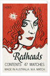 Redheads Matchbox Label by Anonymous