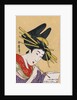 Japanese Matchbox Label with a Woman Painting by Anonymous
