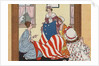 Illustration of Betsy Ross Making the First American Flag by Anonymous