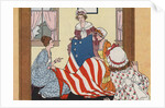 Illustration of Betsy Ross Making the First American Flag by Anonymous