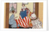 Illustration of Betsy Ross Making the First American Flag by Anonymous