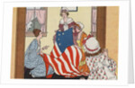 Illustration of Betsy Ross Making the First American Flag by Anonymous